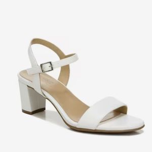 NWT Naturalizer Women's Bristol White Heel Sandal Size 8